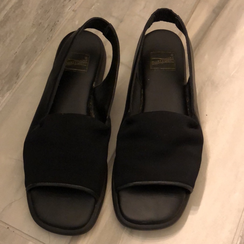 What’s What Open Toe Slingbacks size 7.5M